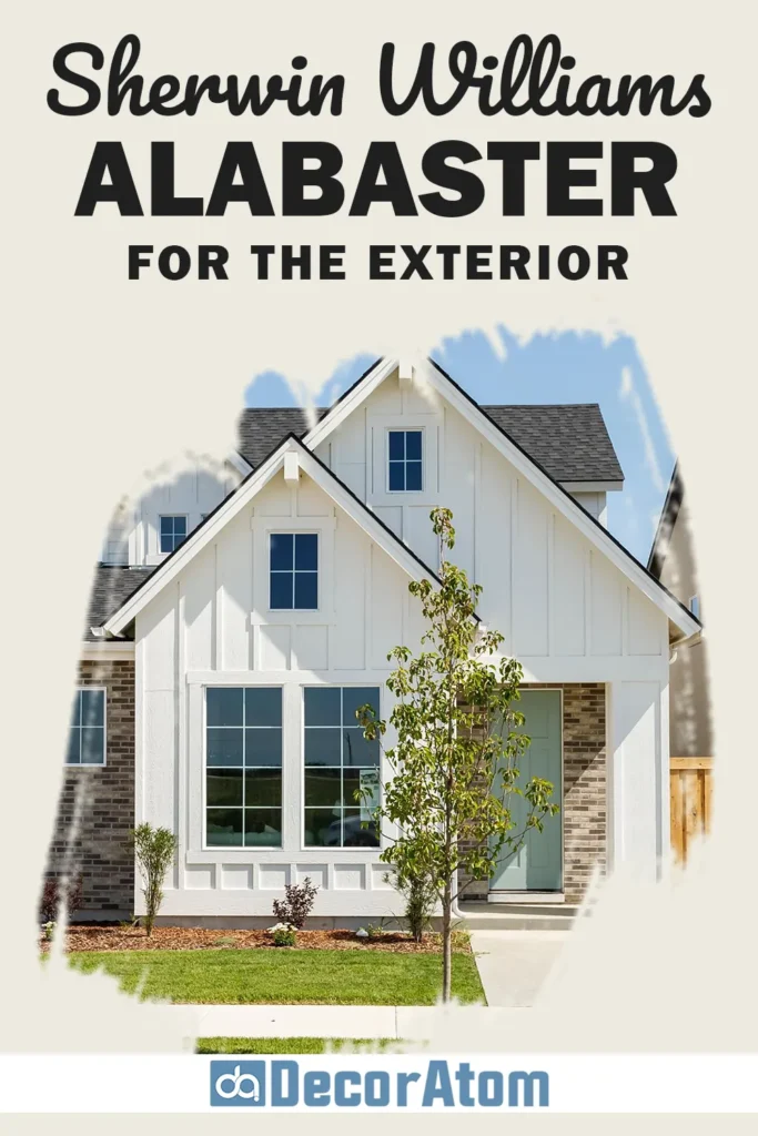 Sherwin Williams Alabaster for the Exterior