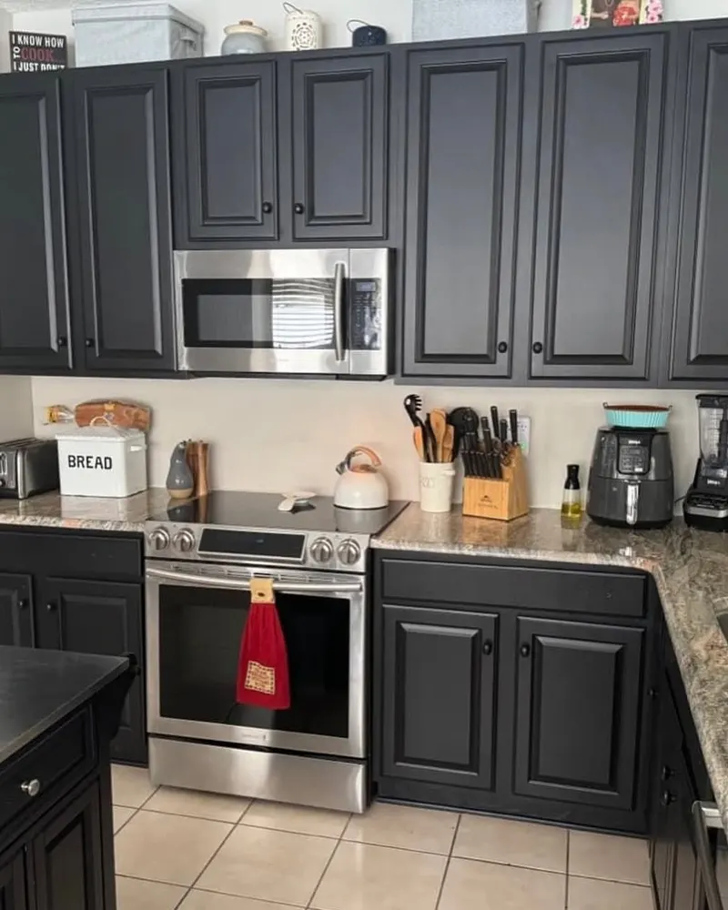 Black Kitchen Cabinet