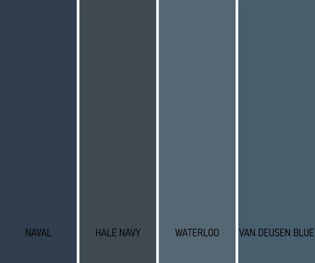 Deep Blue Colors for Kitchen Cabinets