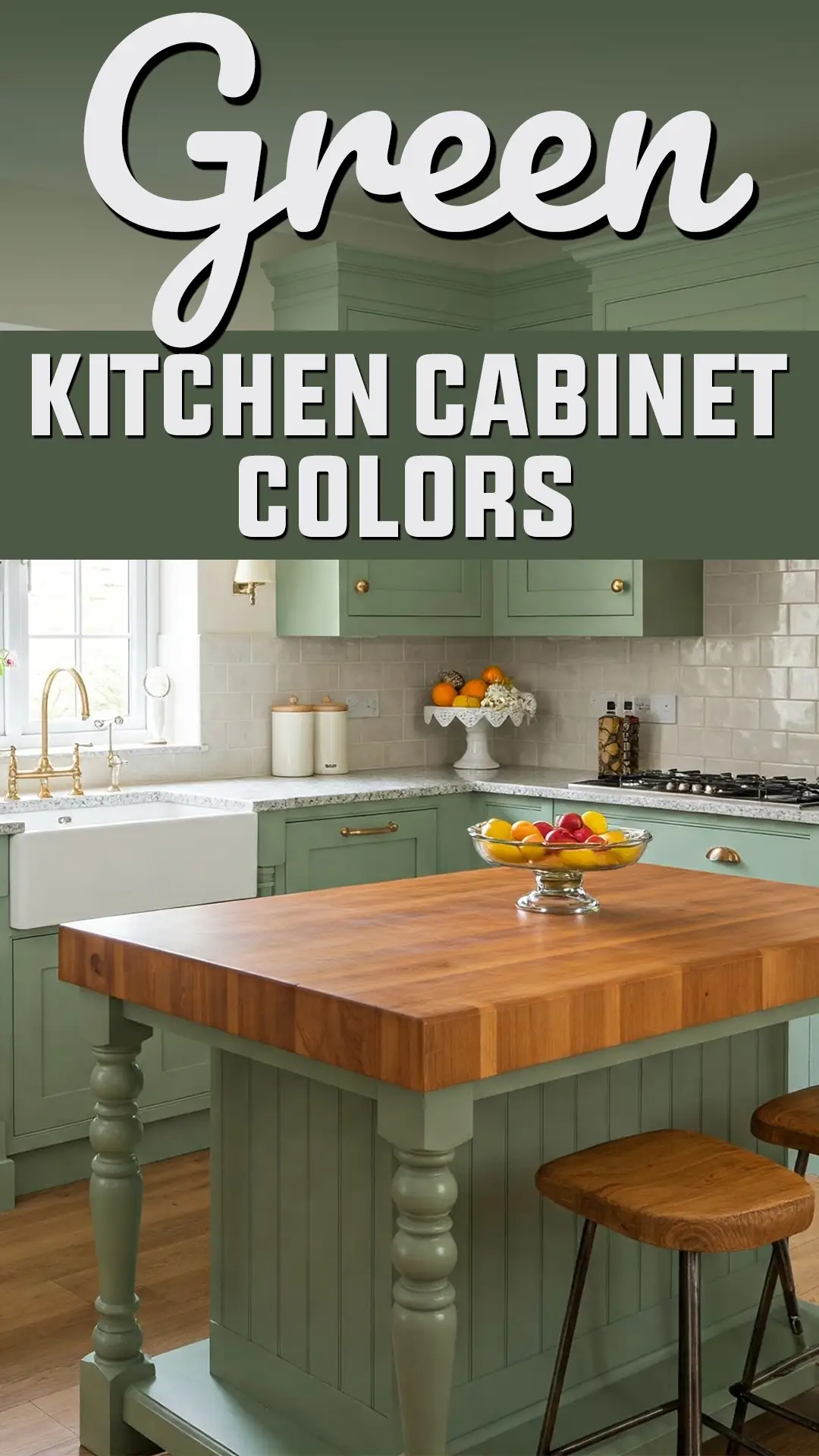 Green Kitchen Cabinet Colors