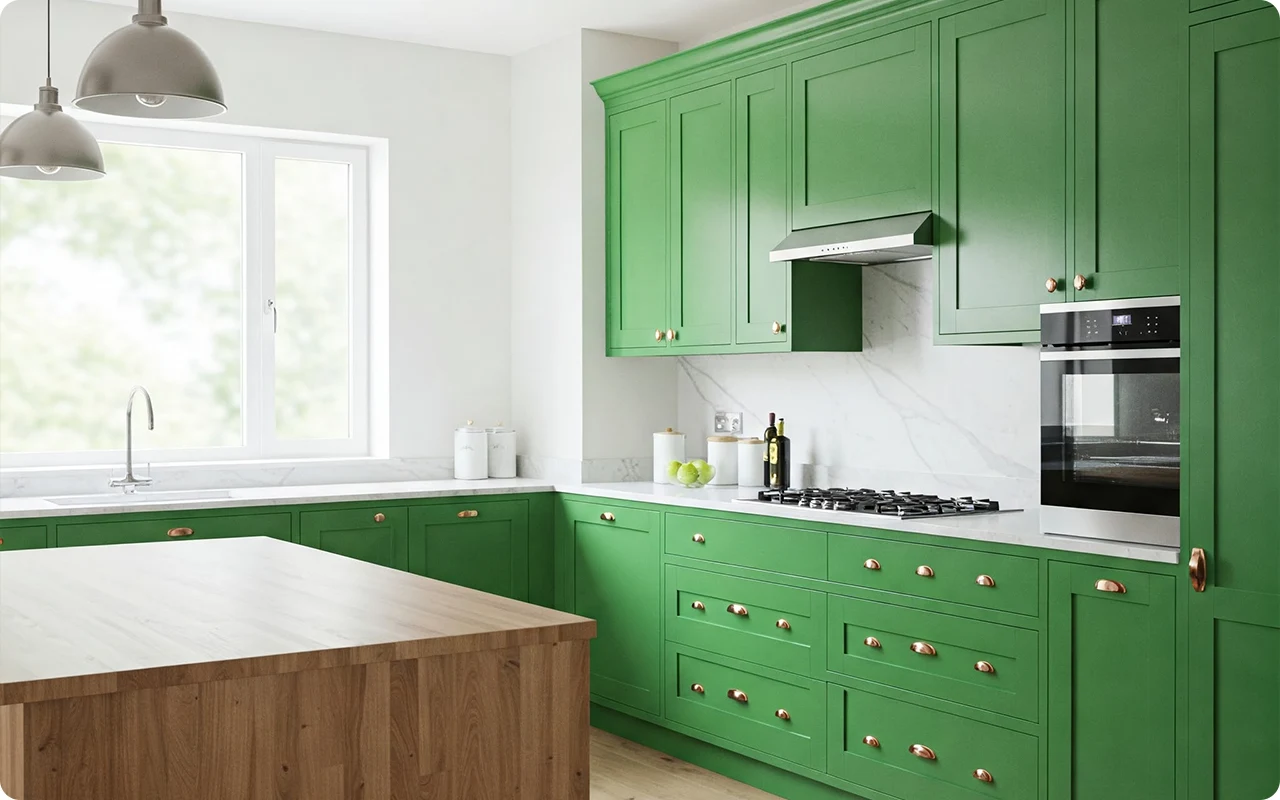 Green Kitchen Cabinet Colors