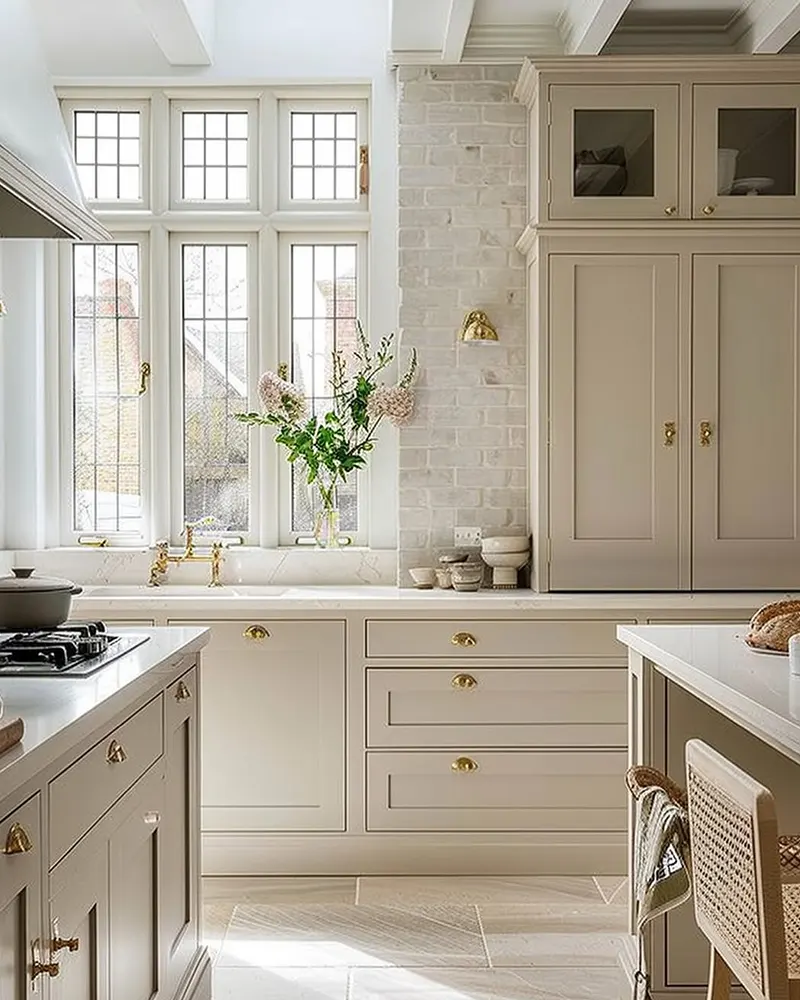 Greige Kitchen Cabinet