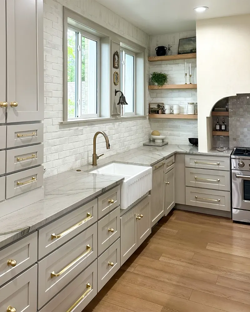 Greige Kitchen Cabinet