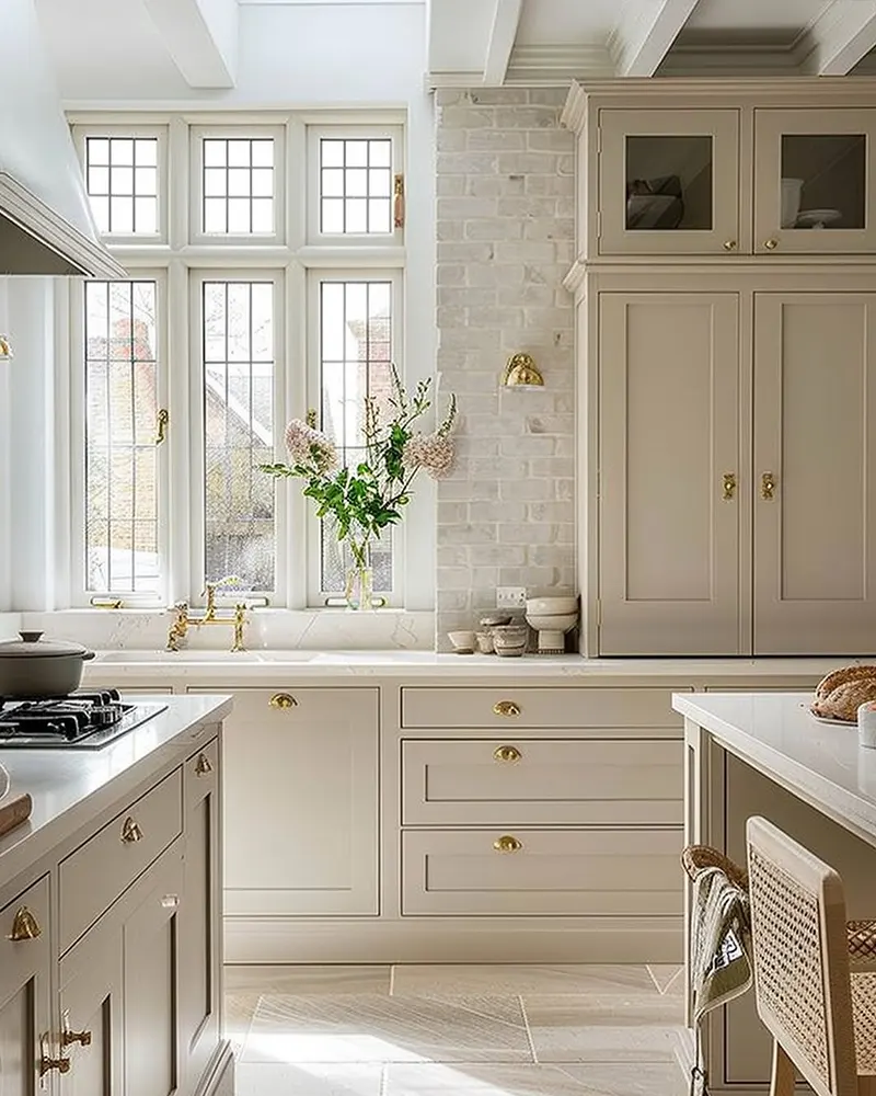 Greige Kitchen Cabinet