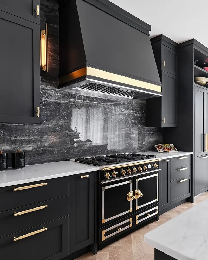 Black Kitchen Cabinet