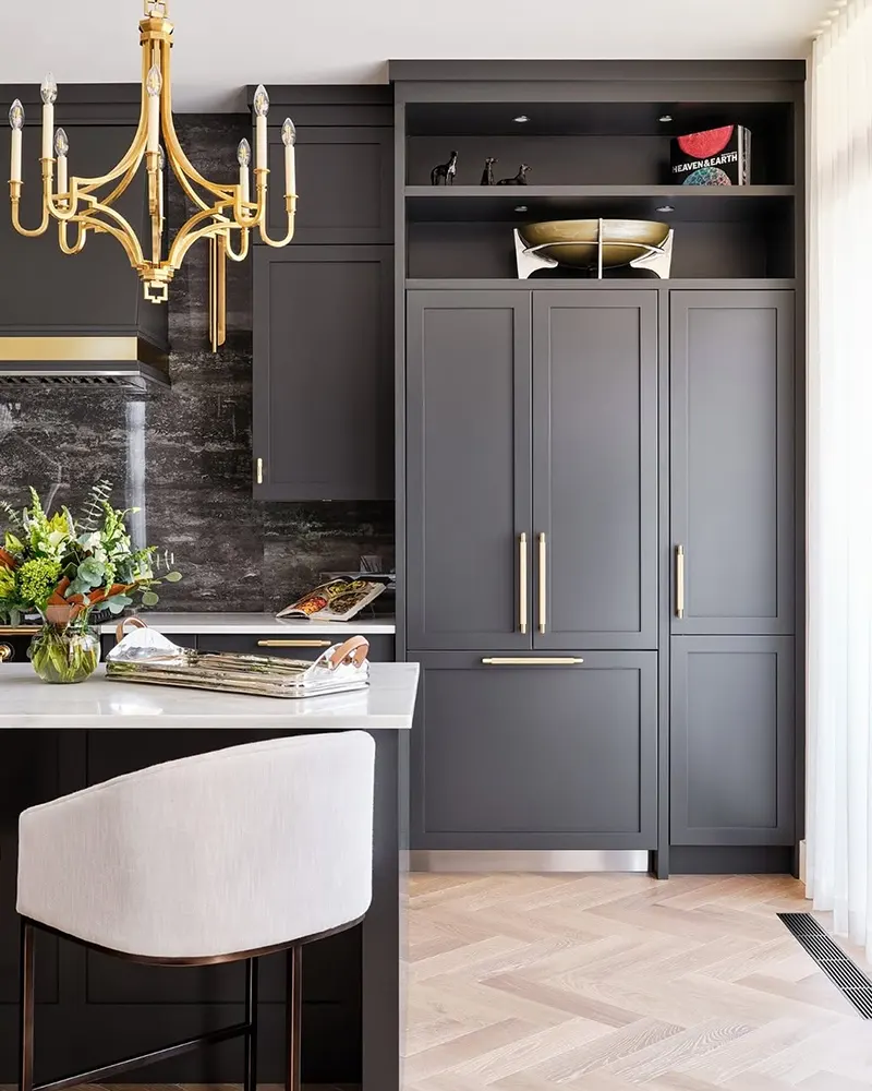Black Kitchen Cabinet