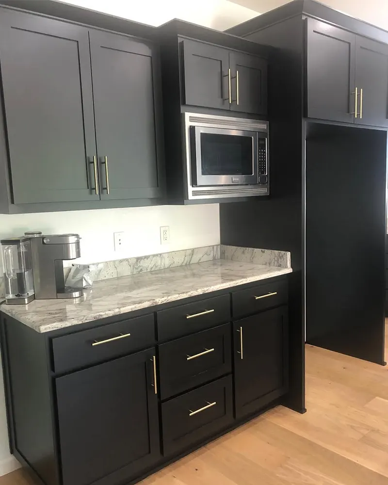 Black Kitchen Cabinet