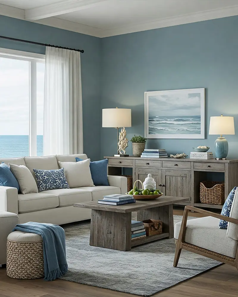 Coastal Blue Living Room