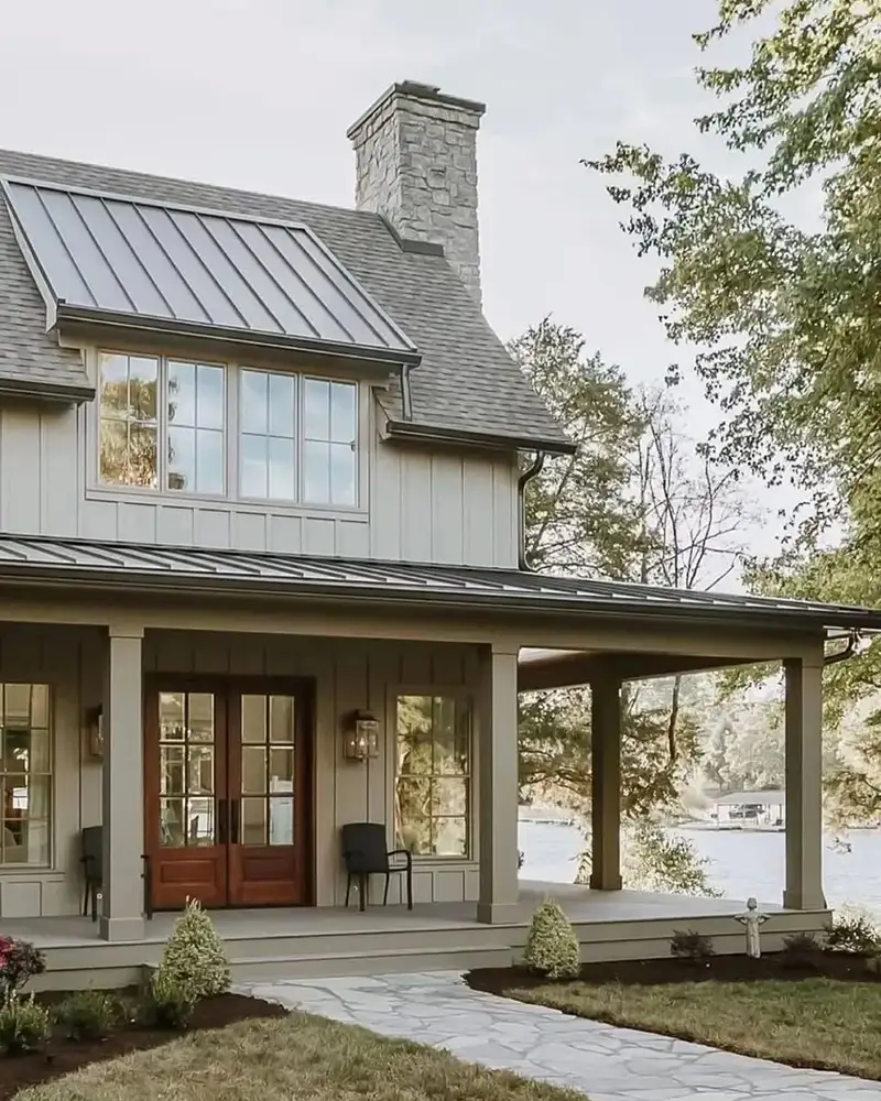 Neutral Farmhouse Exterior