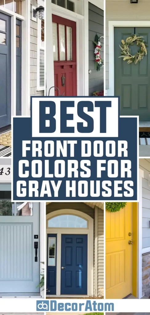 Best Front Door Colors for Gray Houses