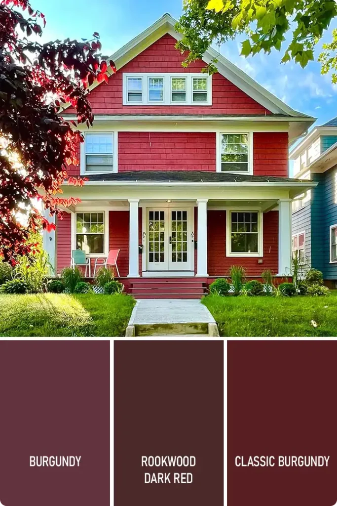 Burgundy Exterior House Color