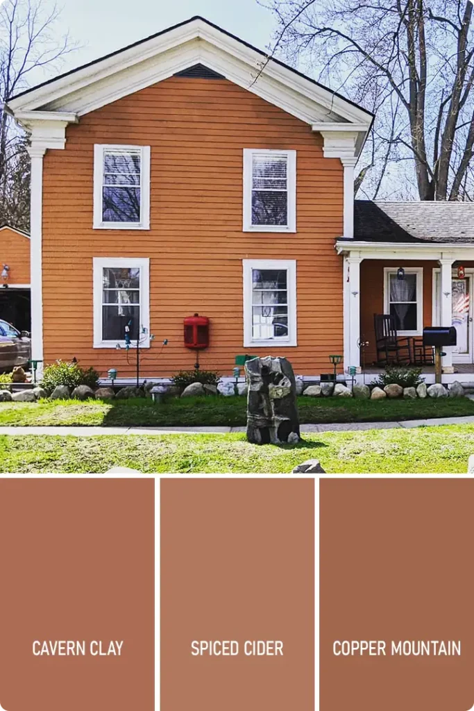 Burnt Orange Exterior House Color