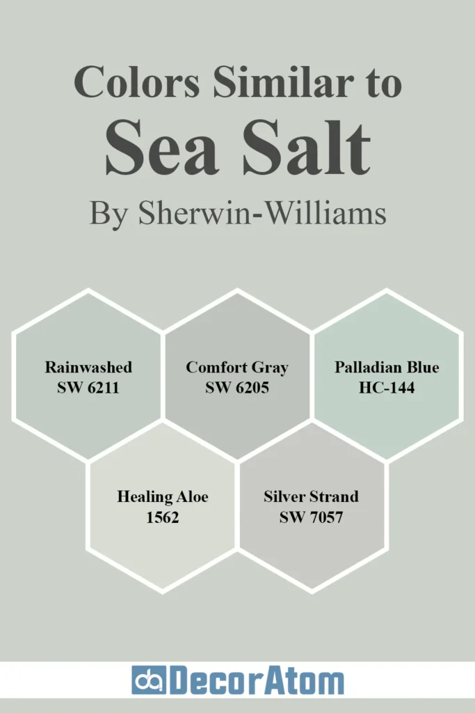 Colors Similar to Sherwin Williams Sea Salt SW 6204