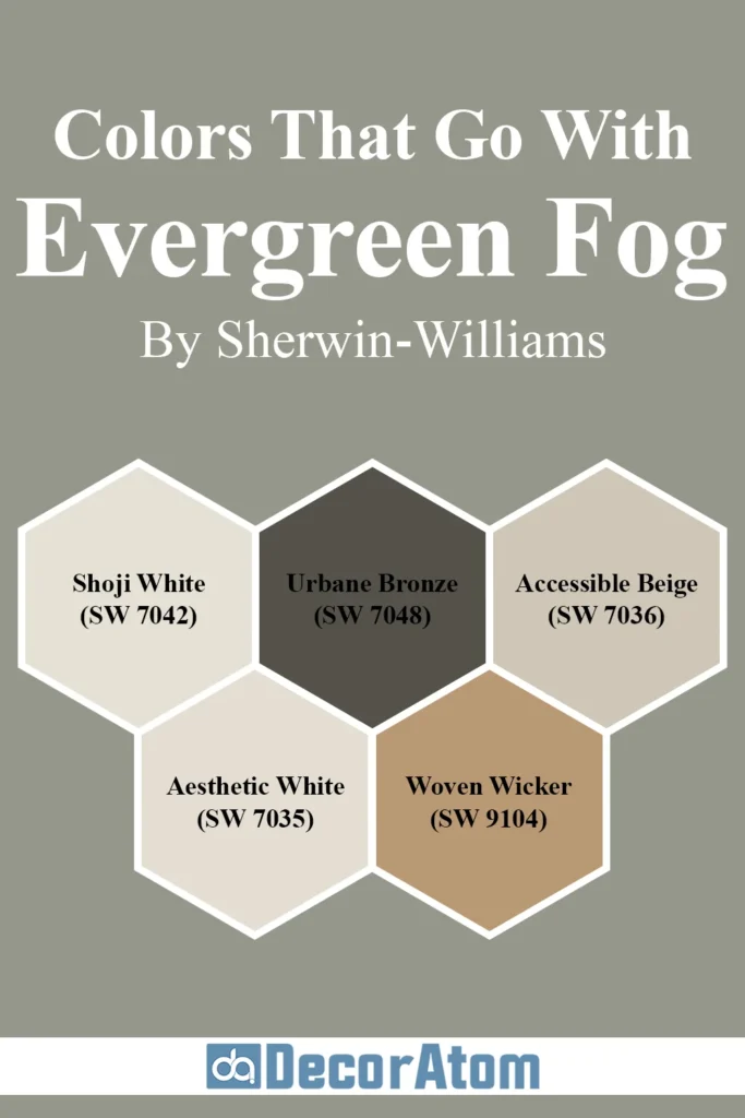 Colors that Go With Sherwin-Williams Evergreen Fog SW 9130