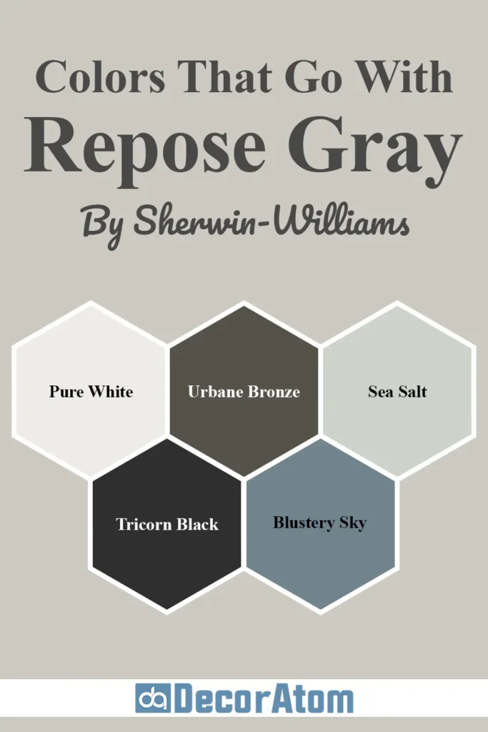 Colors that Go With Sherwin-Williams Repose Gray SW 7015