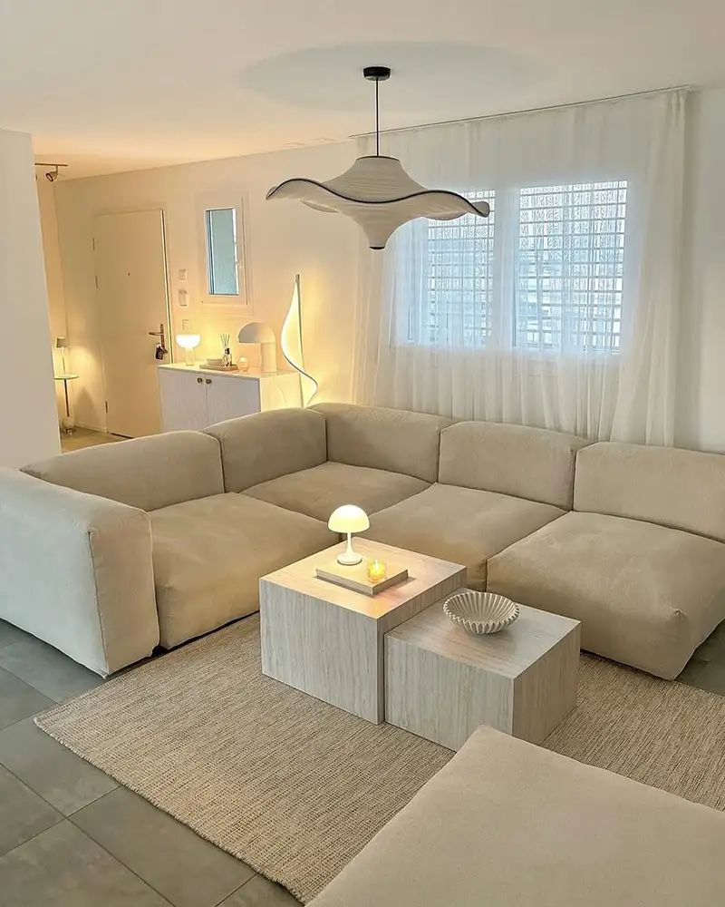 Creamy White Living Room