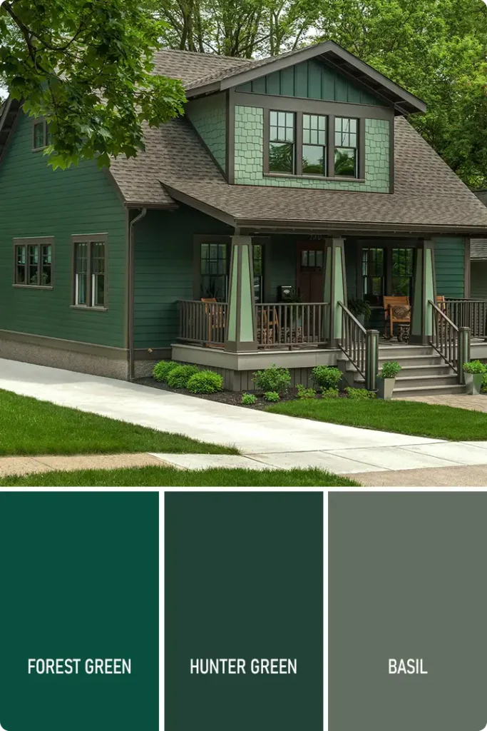 Forest Green Exterior House Color