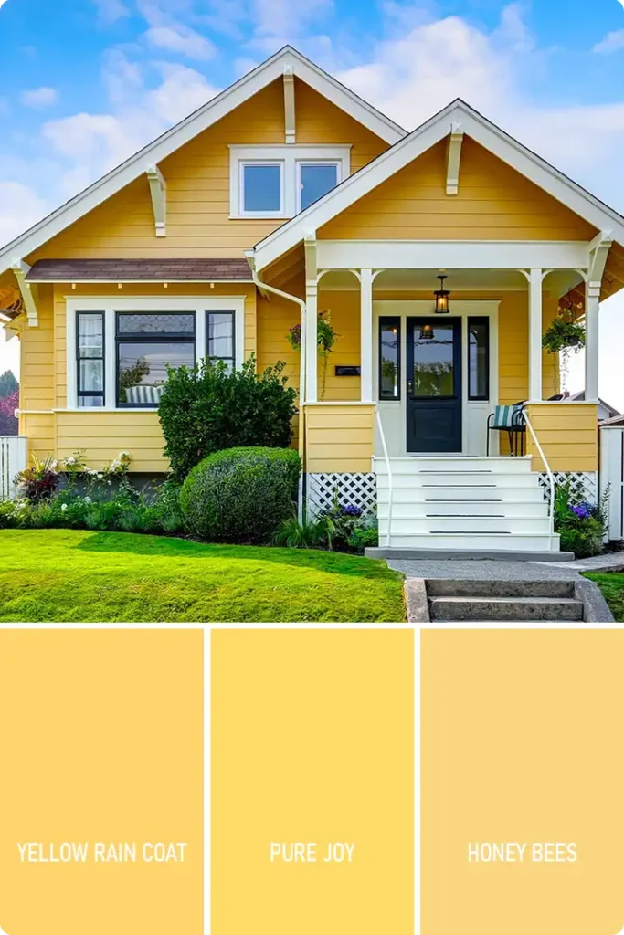 Honey Yellow Exterior House Color