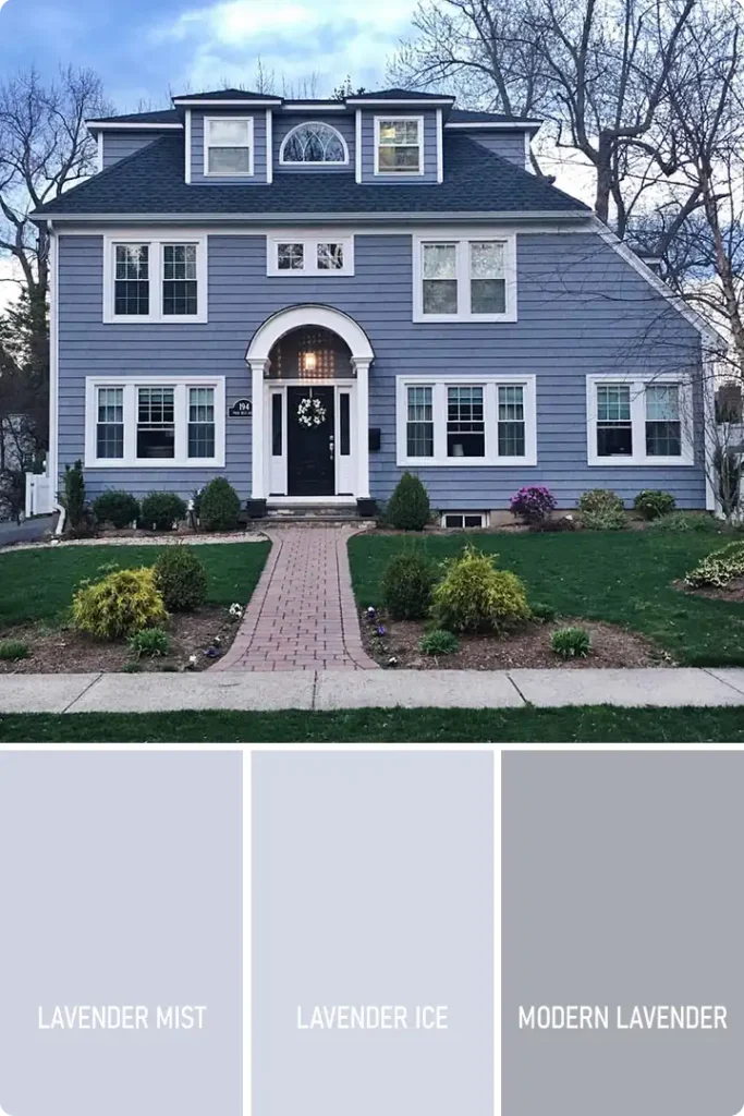 Lavender Gray Exterior House Color