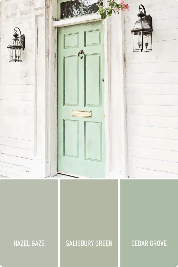 Muted Green Front Door