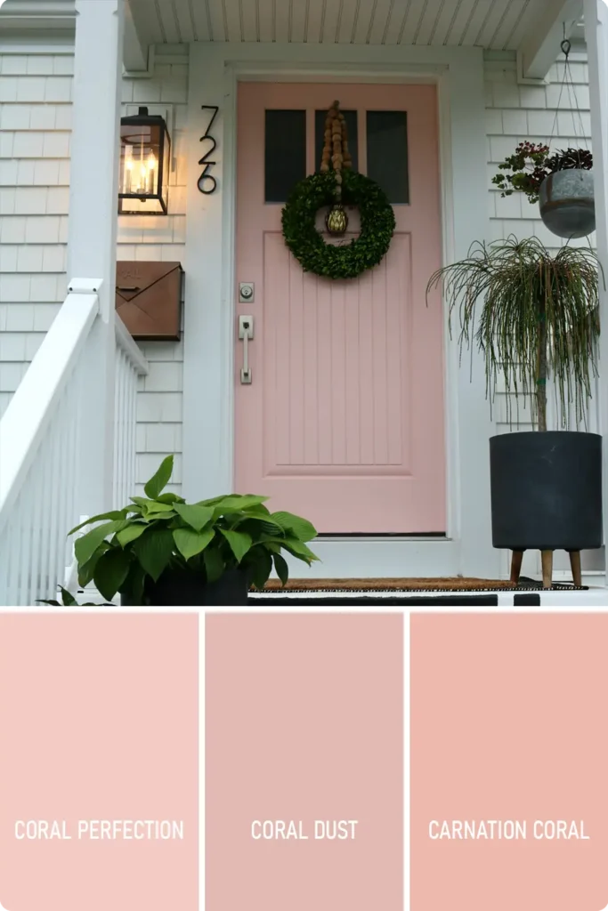 Pale Coral Front Door