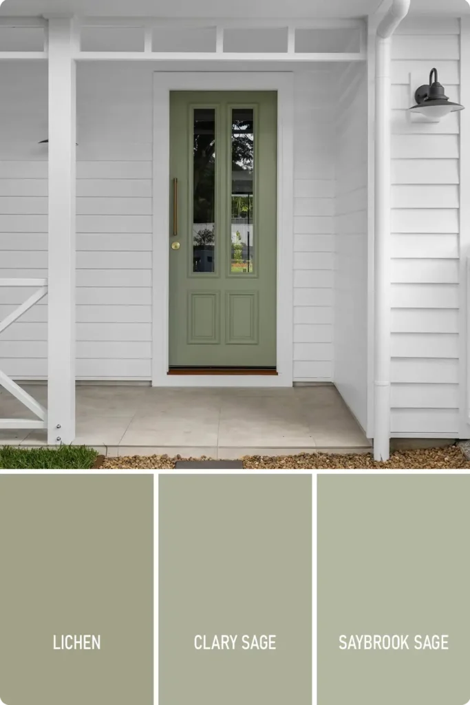 Sage Green Front Door