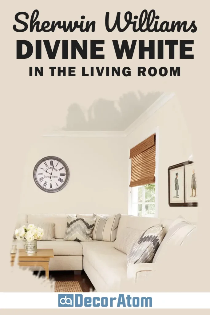 Sherwin Williams Divine White in the Living Room