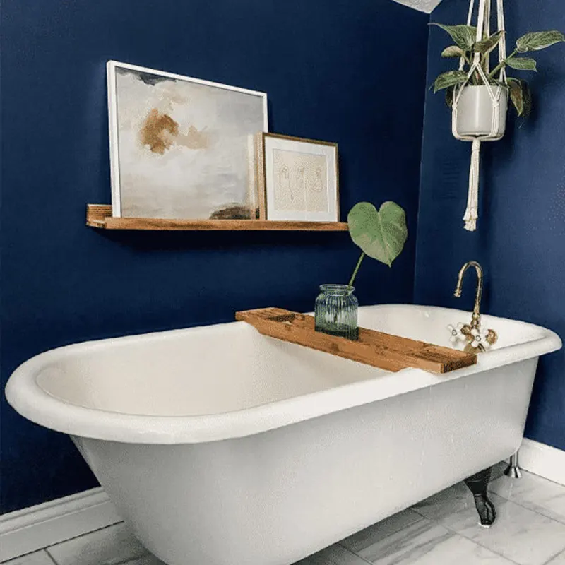 Sherwin Williams Naval in the Bathroom
