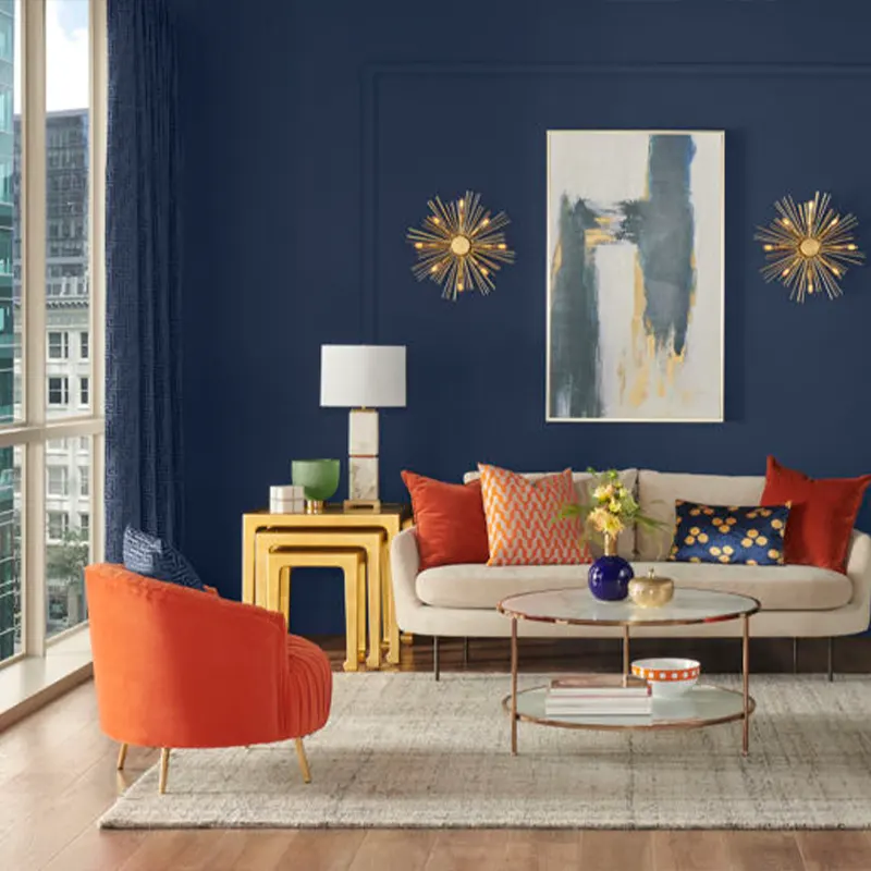 Sherwin Williams Naval in the Living Room