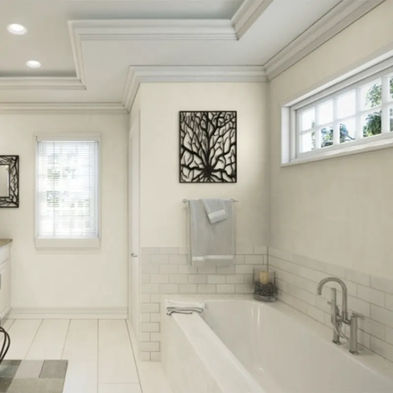 Sherwin Williams Pure White In the Bathroom