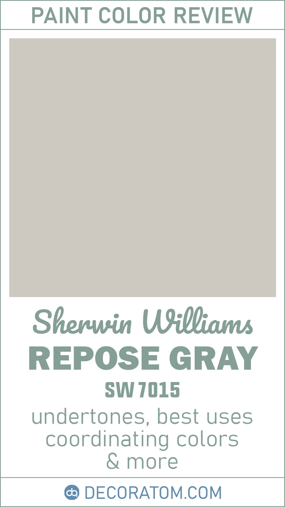 Sherwin-Williams Repose Gray SW 7015 Paint Color Review