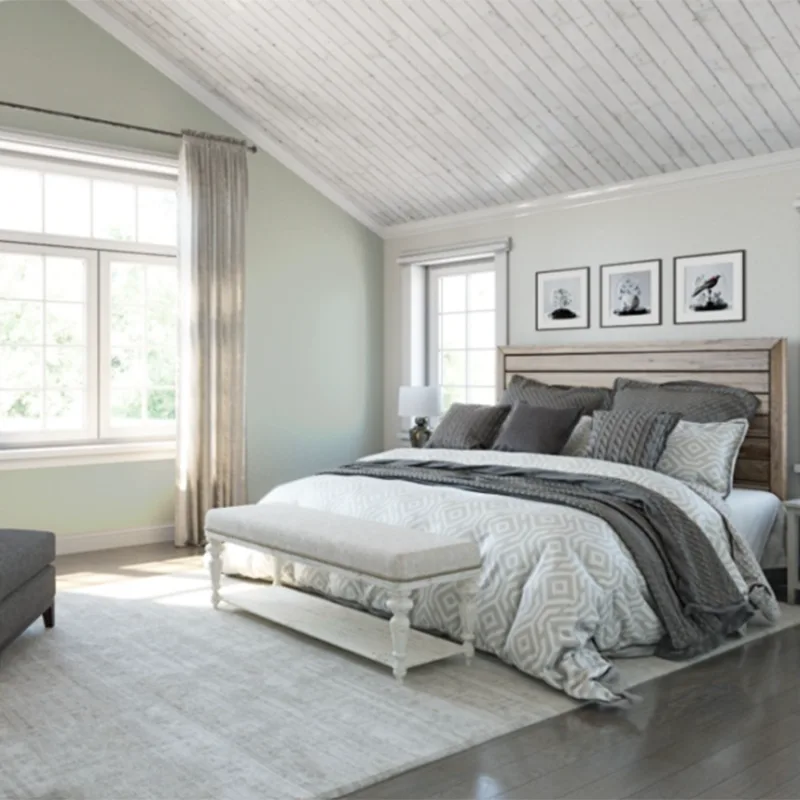 Sherwin Williams Sea Salt SW 6204 In the Bedroom
