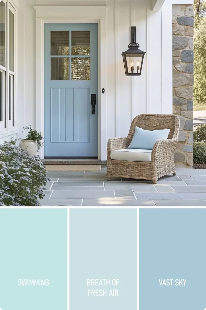 Sky Blue Front Door