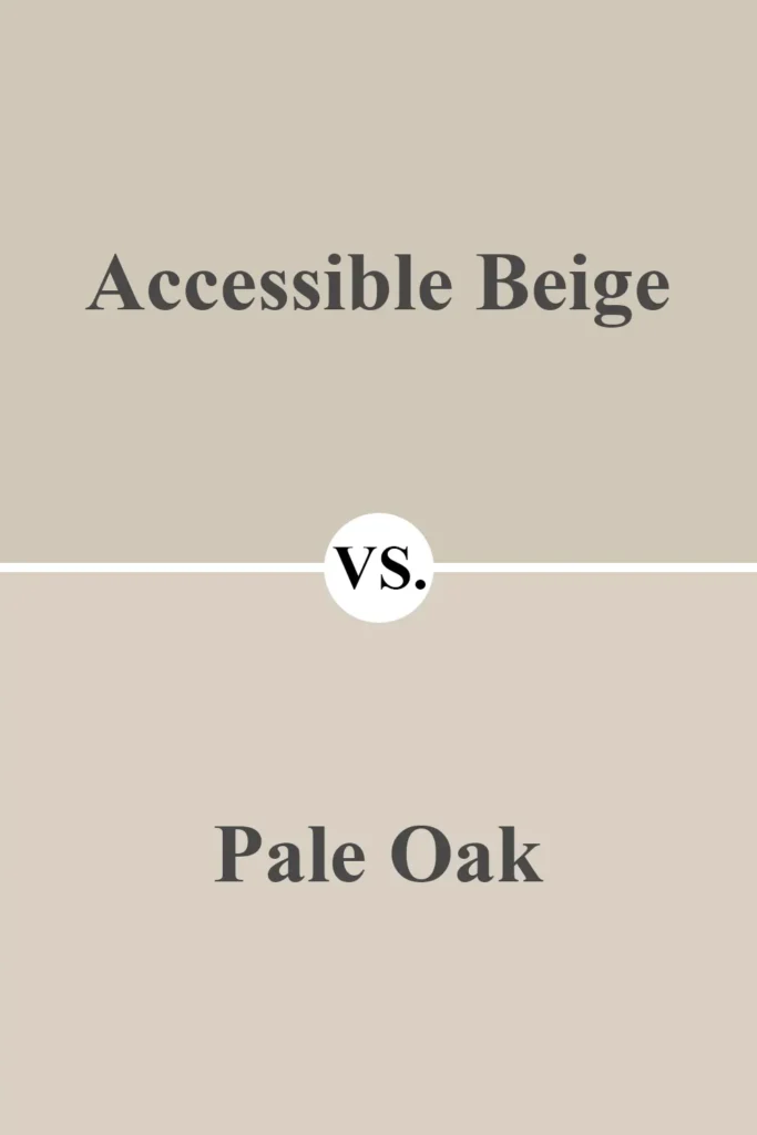 Accessible Beige vs Pale Oak