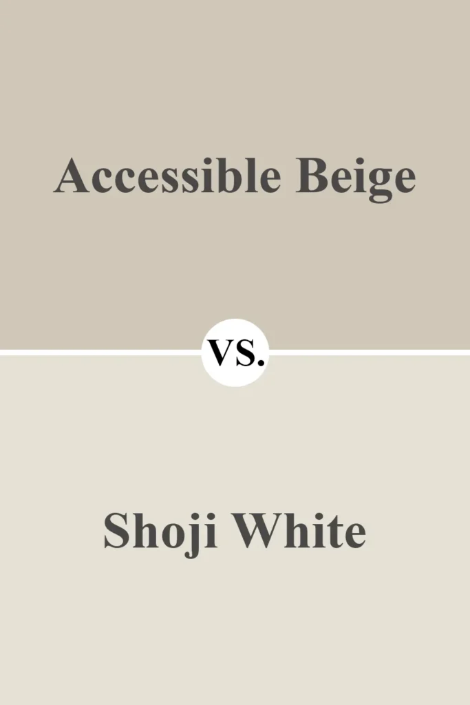 Accessible Beige vs Shoji White