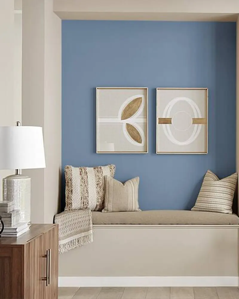 Behr Blue Gray Painted Room