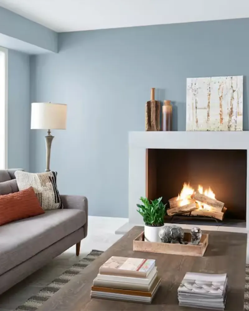 Behr Blue Gray Painted Room