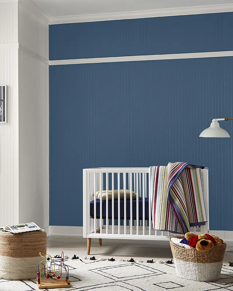 Behr Blue Gray Painted Room