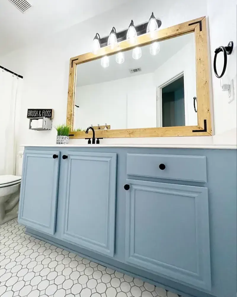 Behr Blue Gray Painted Room