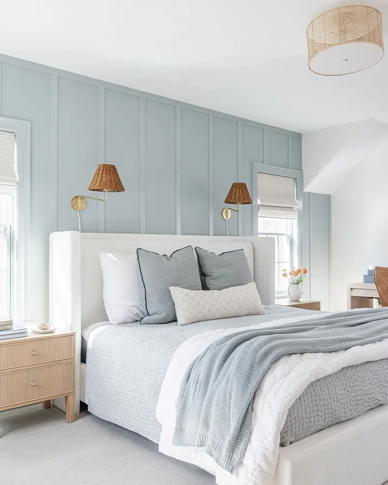 Blue Gray Painted Room