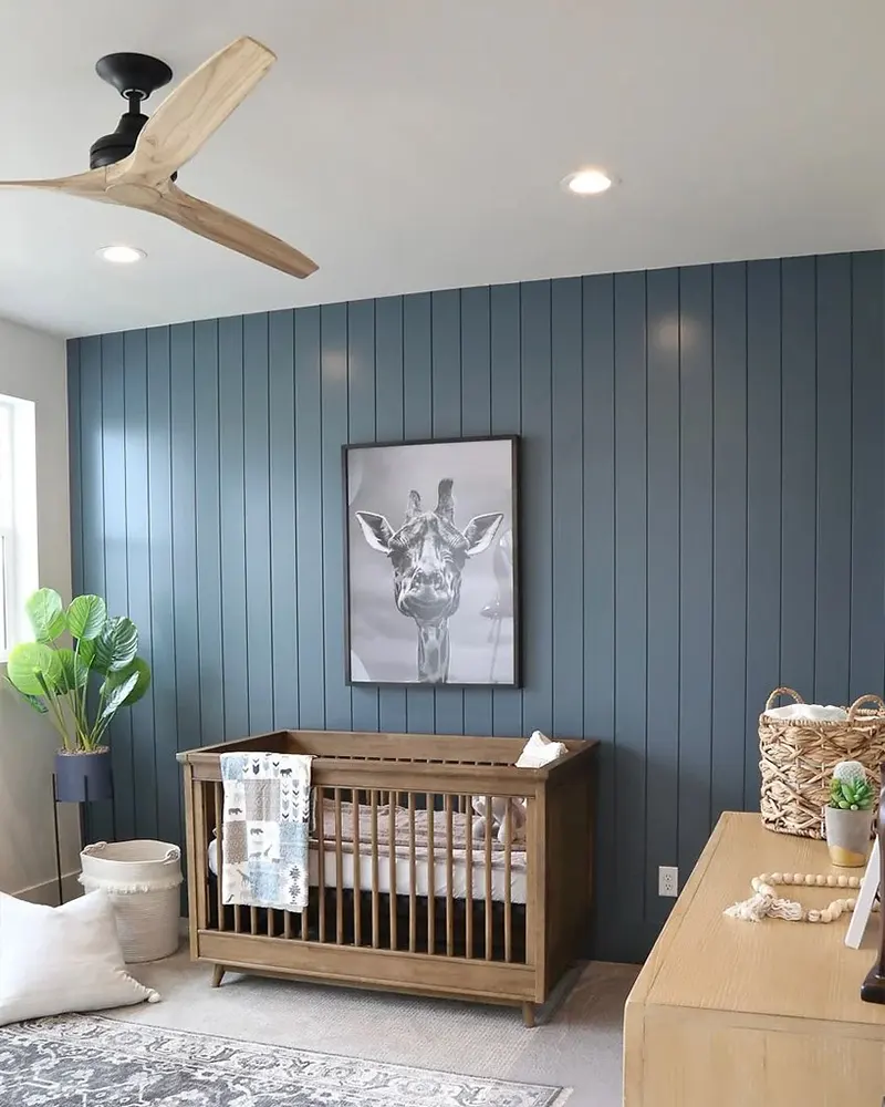 Blue Gray Painted Room
