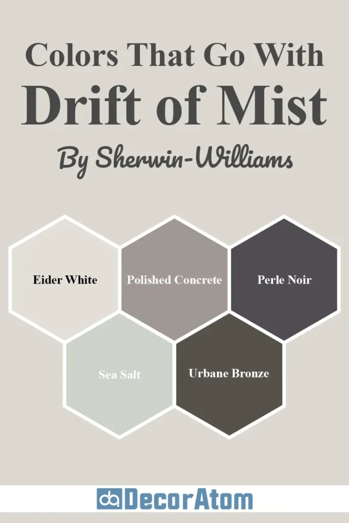 Colors that Go With Sherwin Williams Drift of Mist SW 9166