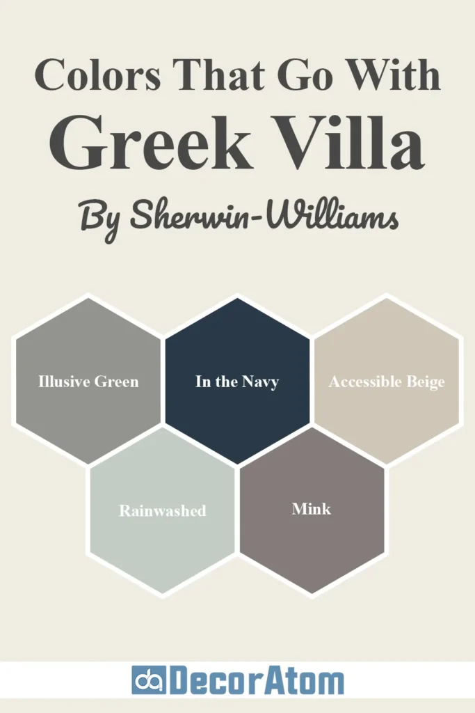 Colors that Go With Sherwin Williams Greek Villa SW 7551