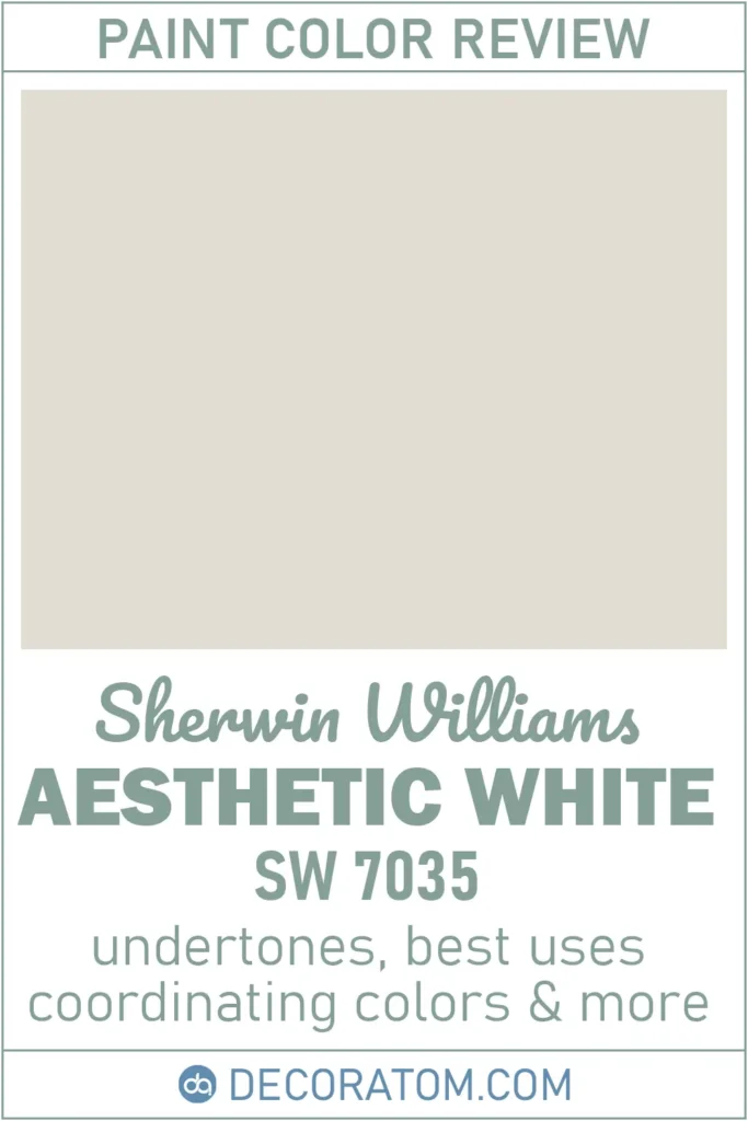 Sherwin-Williams Aesthetic White SW 7035 Paint Color Review