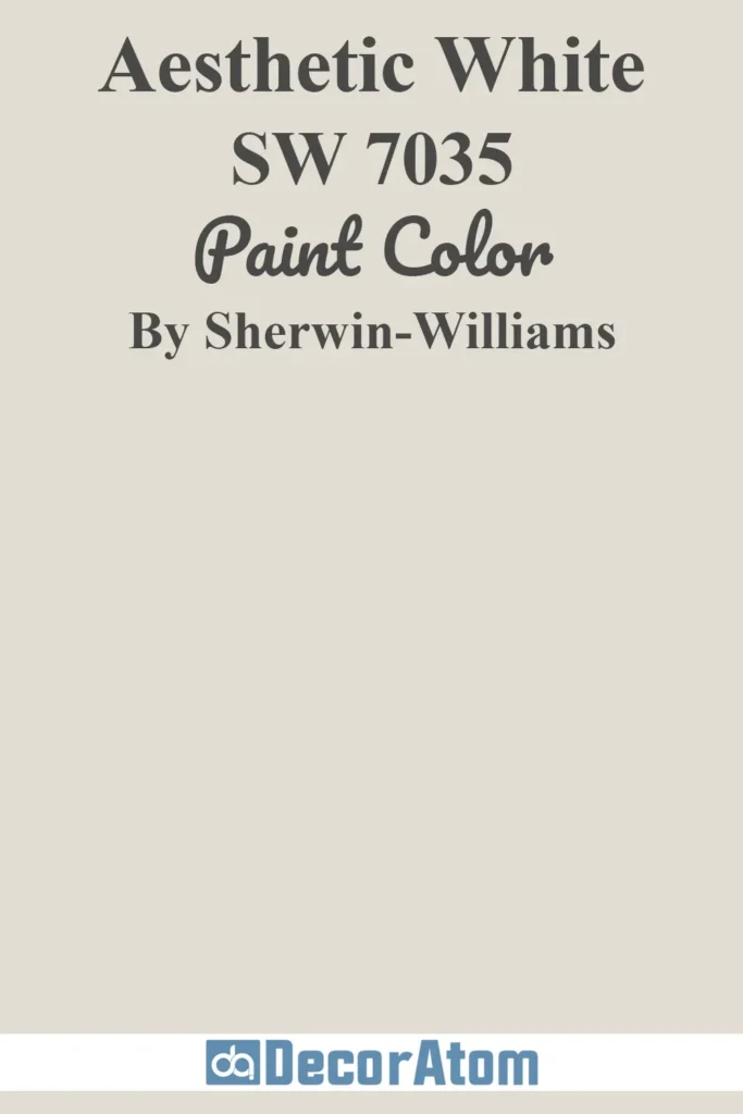 Sherwin-Williams Aesthetic White