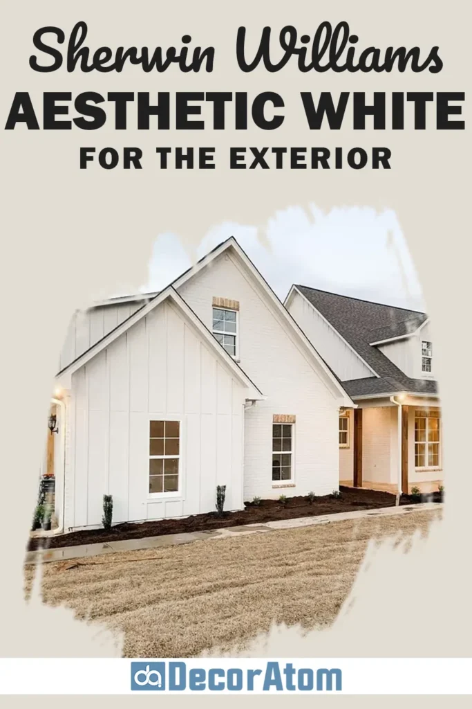 Sherwin Williams Aesthetic White for the Exterior