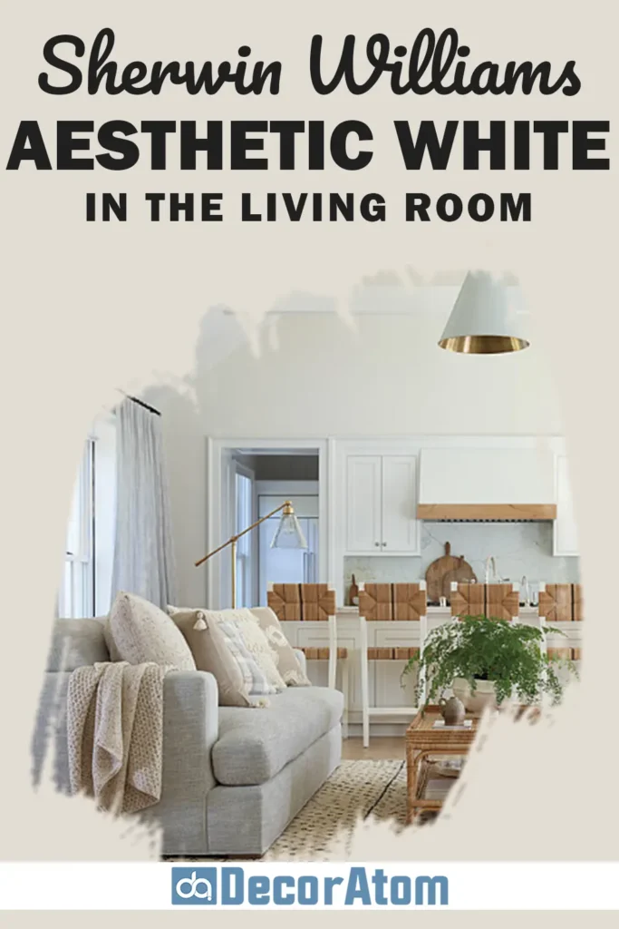 Sherwin Williams Aesthetic White in the Living Room