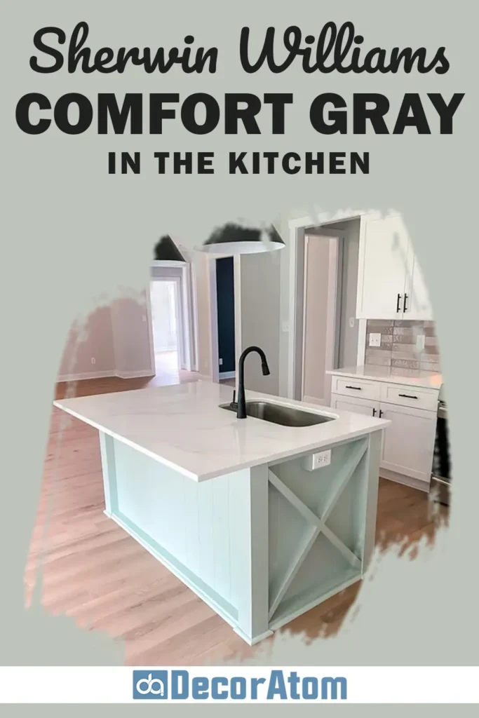 Sherwin Williams Comfort Gray in the Kitchen