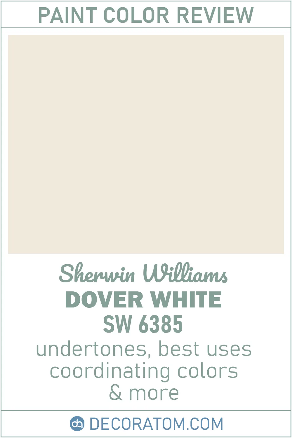 Sherwin-Williams Dover White SW 6385 Paint Color