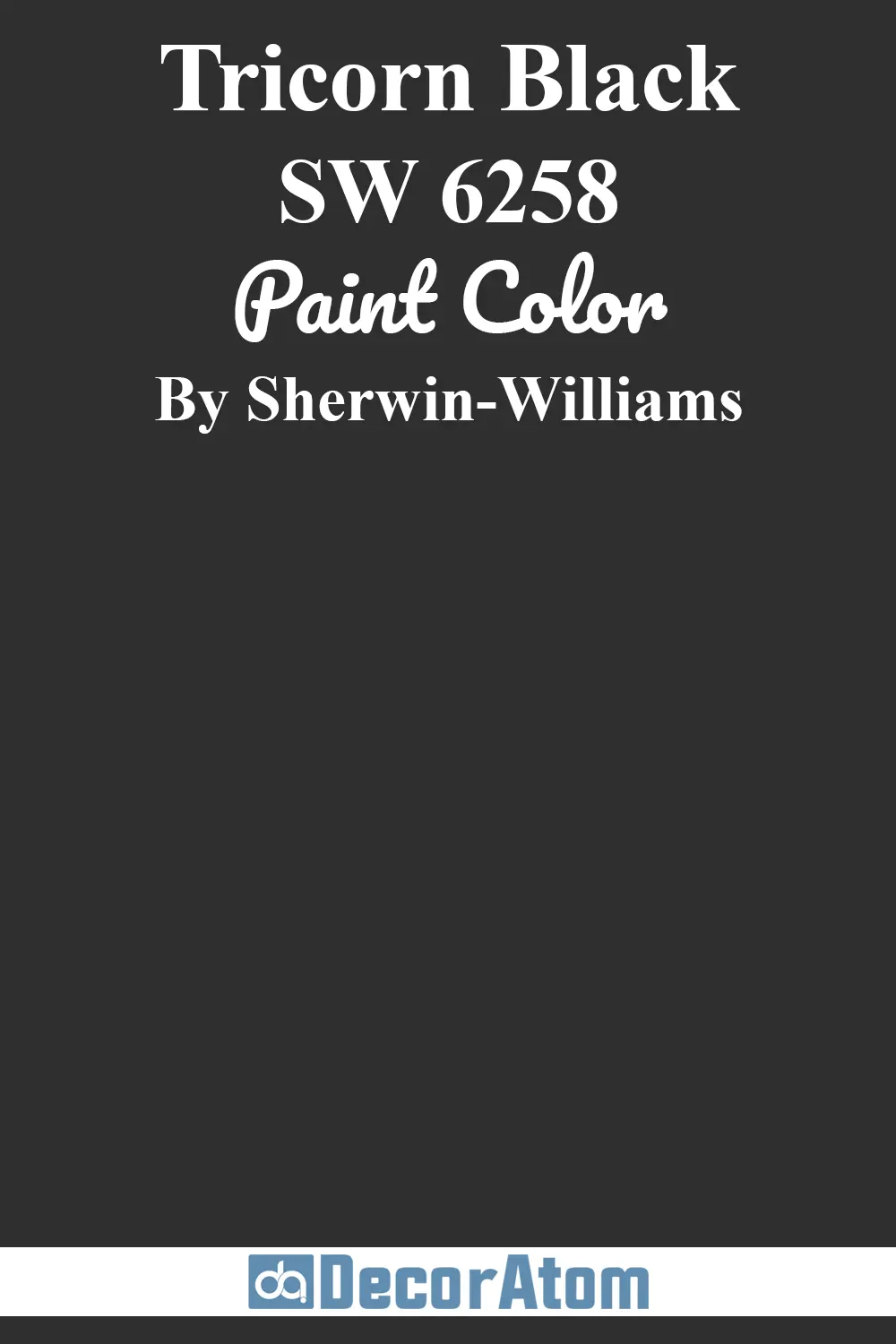 Sherwin-Williams Tricorn Black SW 6258